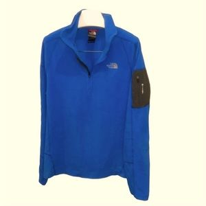 the North Face bright blue half zip fleece shirt M
21" pit to pit